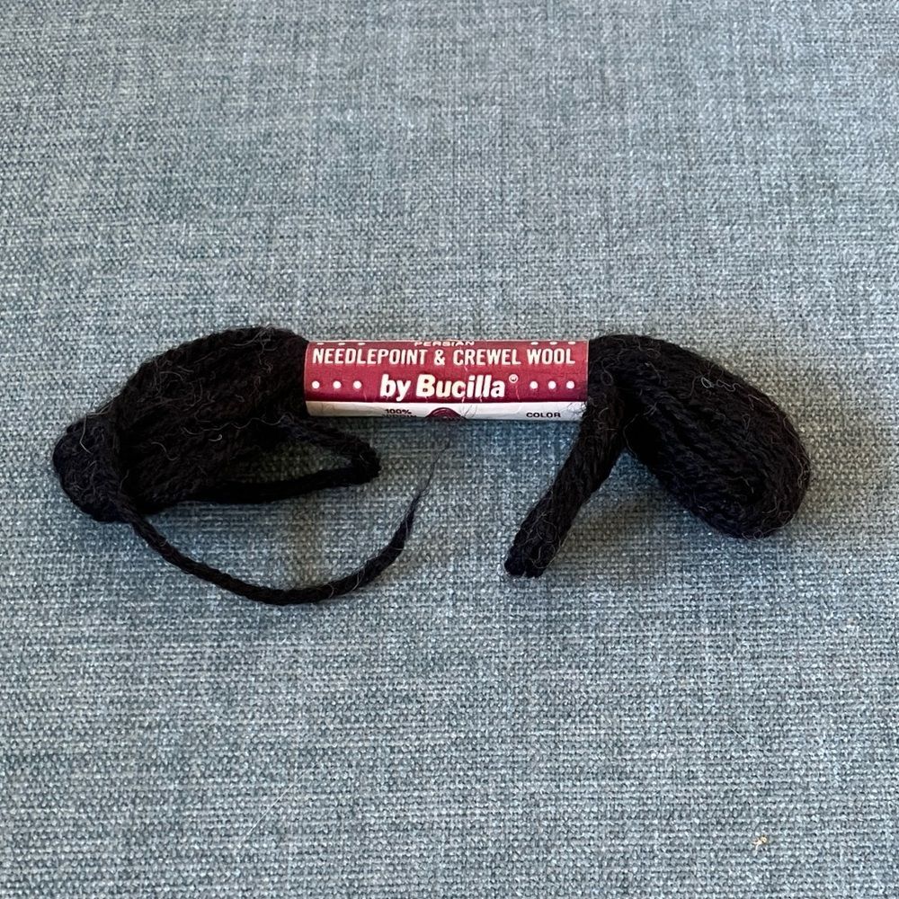 Black Needlepoint Thread Yarn